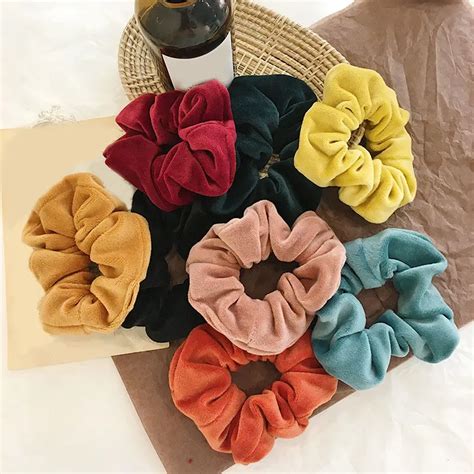 Mode Samt Scrunchie Elastische Haar B Nder F R Frauen M Dchen