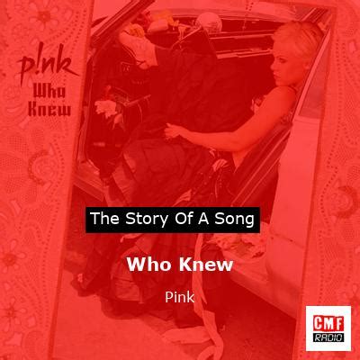 The story of a song: Who Knew - Pink