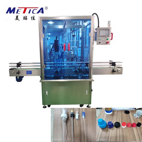 Automatic Linear Type Screw Cap Capping Machine With Cap Feeder Capping