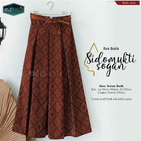 Jual Sidomukti Sogan Rok Batik Alusan Modern Kekinian Model Payung