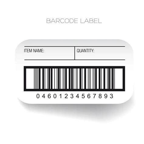 Shipping Label Barcode Template Stock Vector Grounder