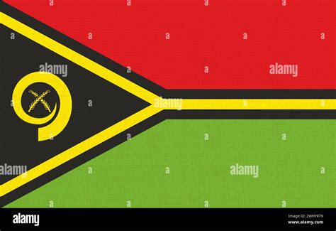 Flag Of Vanuatu National Vanuatu Flag On Fabric Surface Vanuatu