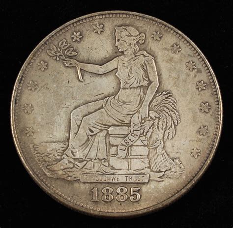 1885 1 Seated Liberty Silver Trade Dollar Pristine Auction