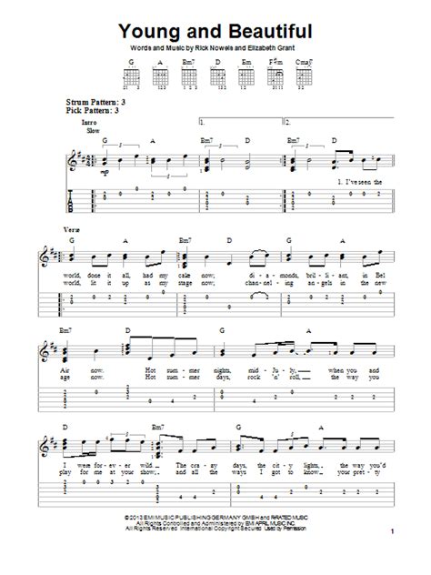 Young And Beautiful by Lana Del Rey - Easy Guitar Tab - Guitar Instructor