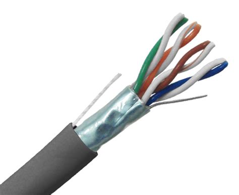 Cat5e Shielded Bulk Ethernet Cable Plenum Cmp Indoor 24 Awg 1000ft