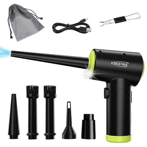 Compressed Air Duster Kindpma Electric Air Duster And Vacuum 2 In 13 Gear To 110000rpm Cordless