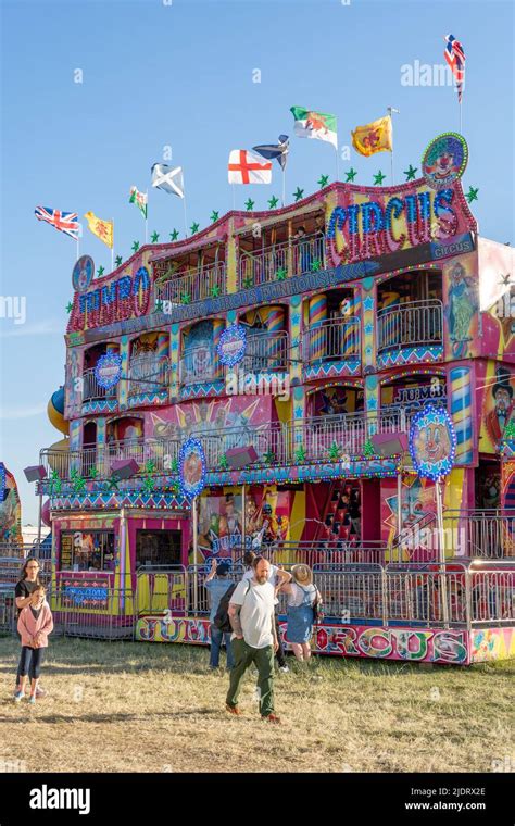 The Jumbo Circus Childrens Fun House Ride At The Funfair Stock Photo