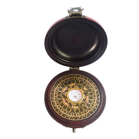 BAGUA COMPASS Feng Shui Luo Pan Phoenix vintage Box Brass Lock J2132-in ...