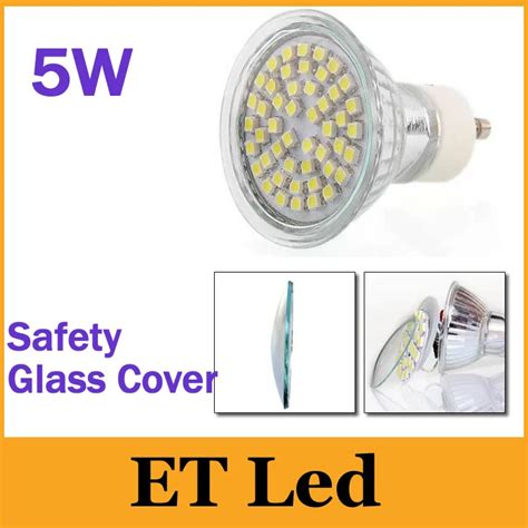 CE ROHS Safety Glass Cover Led GU10 E27 MR16 Lights Lamp 5W 48 Leds