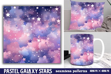 Pastel Galaxy Stars Seamless Patterns Graphic By Craftart · Creative