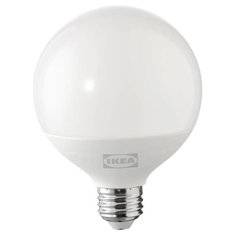 Solhetta Led Bulb E Lumen Dimmable Globe Opal Ikea