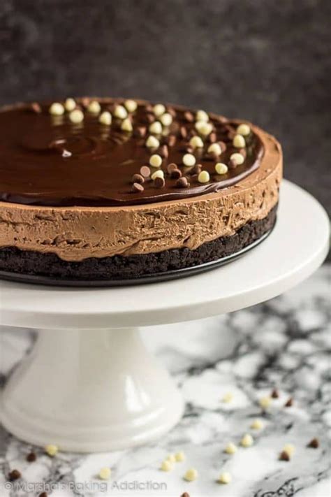 No Bake Double Chocolate Cheesecake Marsha S Baking Addiction