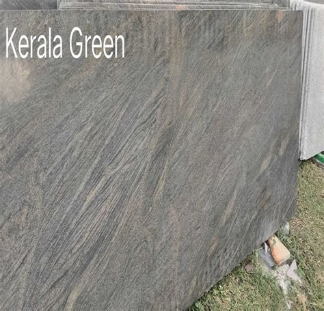 Polished Kerala Green Granite Slab Thickness 18mm Size 10 X 3 Ft At