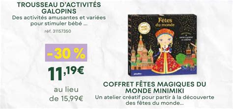 Promo Trousseau D Activit S Galopins Coffret F Tes Magiques Du Monde