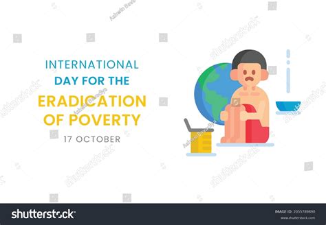 International Day Eradication Poverty 17 October Stock Vector Royalty