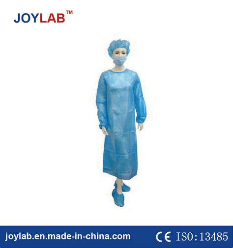 Non Woven Disposable Isolation Gown With Elastic Knitted Cuff China