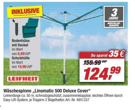 Leifheit W Schespinne Linomatic Deluxe Cover Angebot Bei Toom