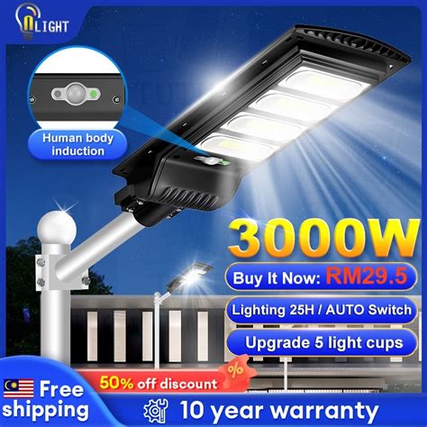 Malaysia Stock Lampu Solar Light Outdoor Lighting W Waterproof