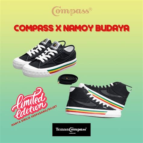 Jual Sepatu Compass X Namoy Budaya Low High Shopee Indonesia