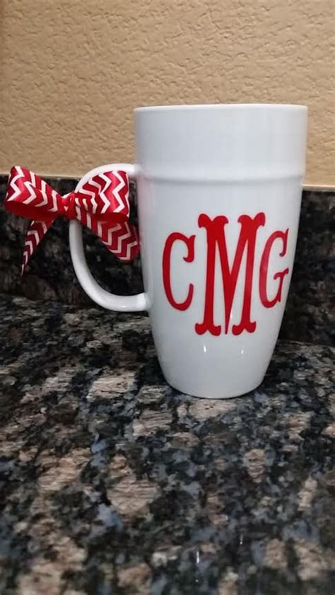 Monogrammed Coffee Mug/Cup Personalized by MaeandMarieDesigns