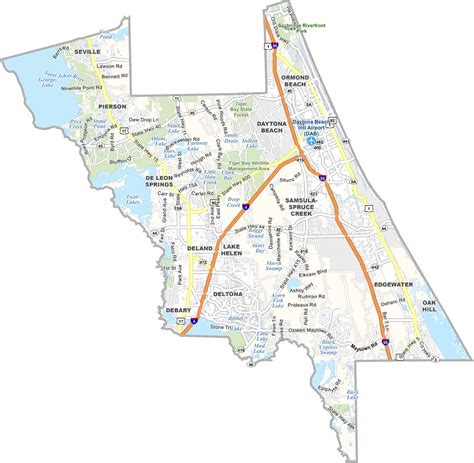 seminole county map florida  county maps