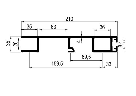 Sloup Al Rohov Zadn Midi X Mm Elox Trans Technik