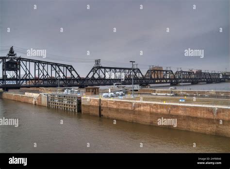 Arsenal Bridge at Rock Island IL Stock Photo - Alamy