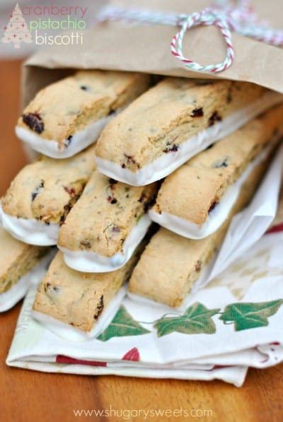 Cranberry Pistachio Biscotti Recipe Shugary Sweets