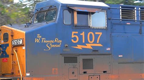 Csx W Thomas Rice Special On Mixed Freight Train Youtube