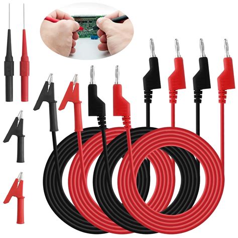 Bananenstecker Kabel 4Pcs Krokodilklemmen Mit Kabel Multimeter