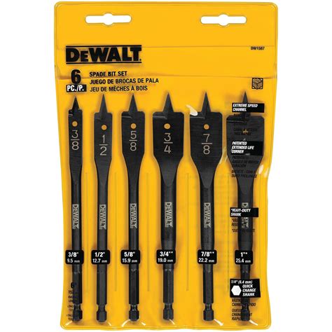 6 Pc Spade Bit Set Dewalt