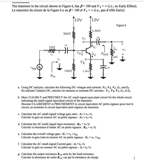 Solved The Transistor In The Circuit Shown In Figure 6 Has