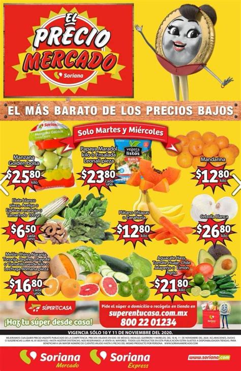 Folleto Soriana Mercado Frutas Y Verduras Del Al De Noviembre