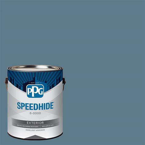 Speedhide 1 Gal Ppg1154 6 Prussian Blue Flat Exterior Paint Ppg1154