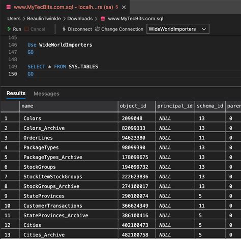 Sql Server Query To Get List Of All Tables In A Database Sql Server Hot Sex Picture