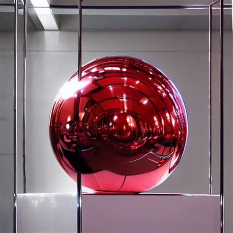 Chrome Spheres On A Red Cube By Masaaki Sato Stable Diffusion OpenArt