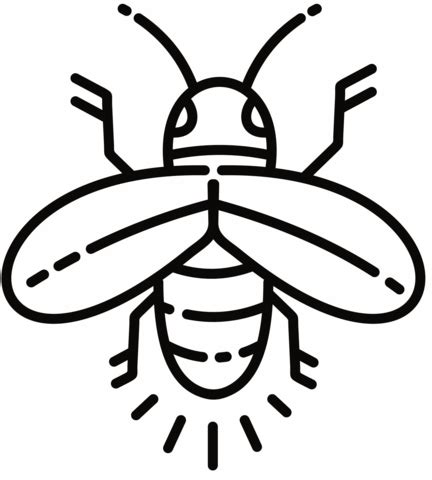 Firefly Coloring Page Free Printable Coloring Pages