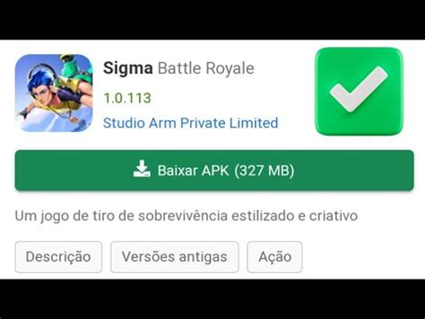 Mostrando A Como Baixar O Sigma Battle Royale E A Forma De Instala O