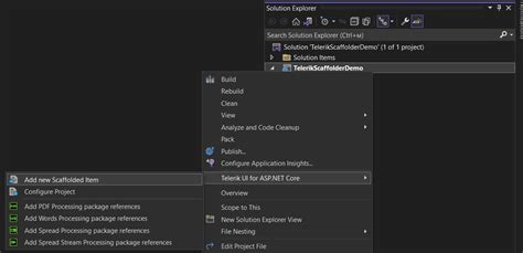 Asp Net Core Scaffolding Telerik Ui For Asp Net Core