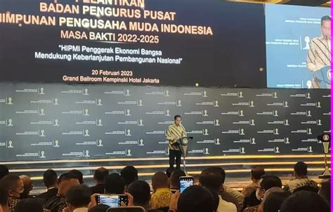 Hadiri Pelantikan Hipmi Ketua Mpr Ri Bamsoet Ajak Pengusaha Muda