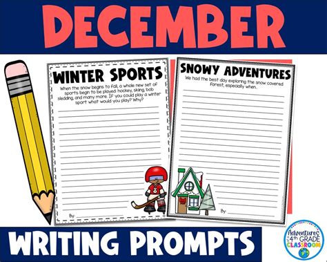 December Writing Prompts - Etsy