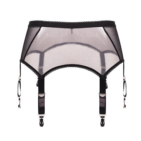 Sexy Lingerie Garter Belt Women S High Waist Mesh Suspender Belts