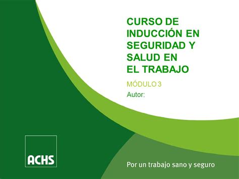 CURSO DE INDUCCIÓN EN SEGURIDAD Y SALUD EN EL TRABAJO ppt video