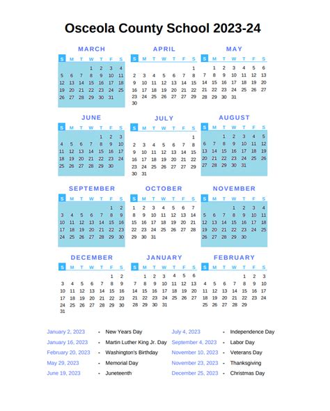 Osceola County School Calendar 2025 To 2025 Pdf - Ellene Noellyn