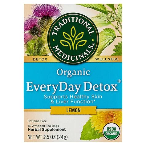 Traditional Medicinals Everyday Detox Organic Lemon Herbal Supplement