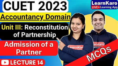 Cuet Domain Test Accountancy Top Mcqs Admission Of A