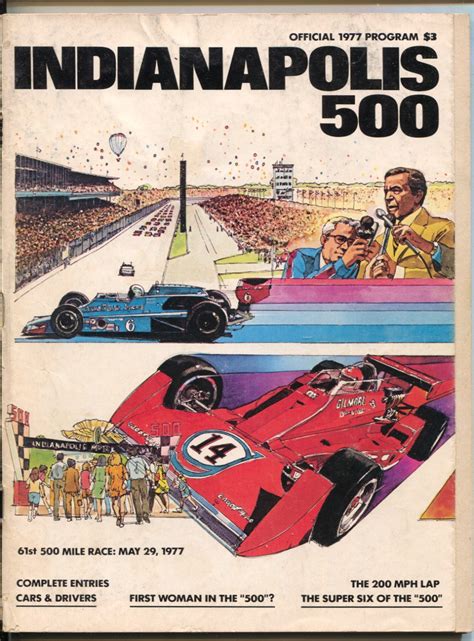 Indianapolis Motor Speedway Indy 500 Race Program 5 29 1977 61st Indy