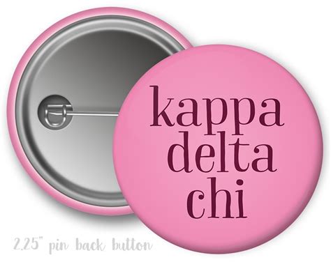 Kdx Kappa Delta Chi Button Greek Gear