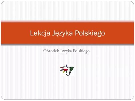 PPT Lekcja Języka Polskiego PowerPoint Presentation free download