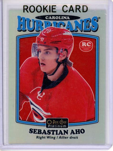 2016 16 17 OPC O Pee Chee Platinum Sebastian Aho R 82 Retro Rainbow